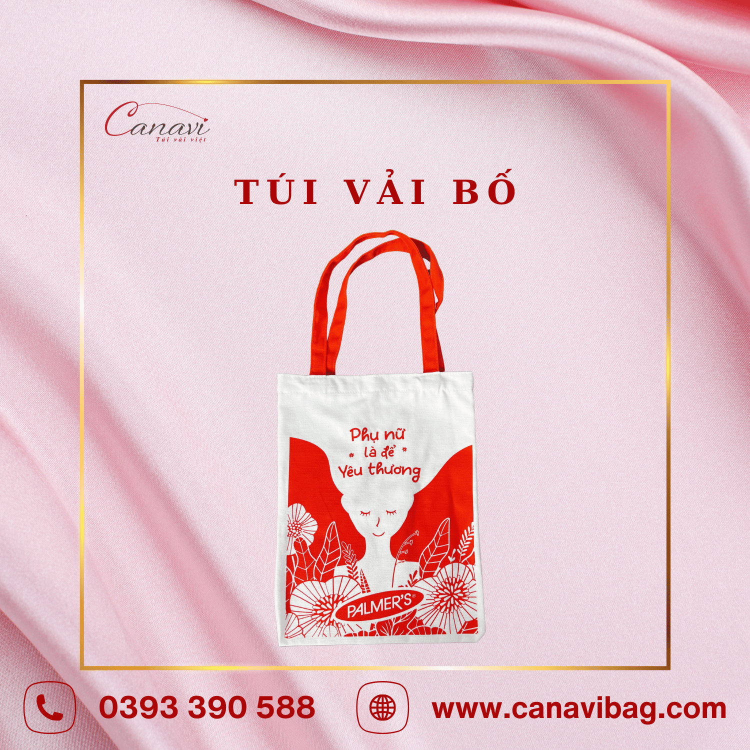 Túi vải bố - túi vải canvas - tvb08