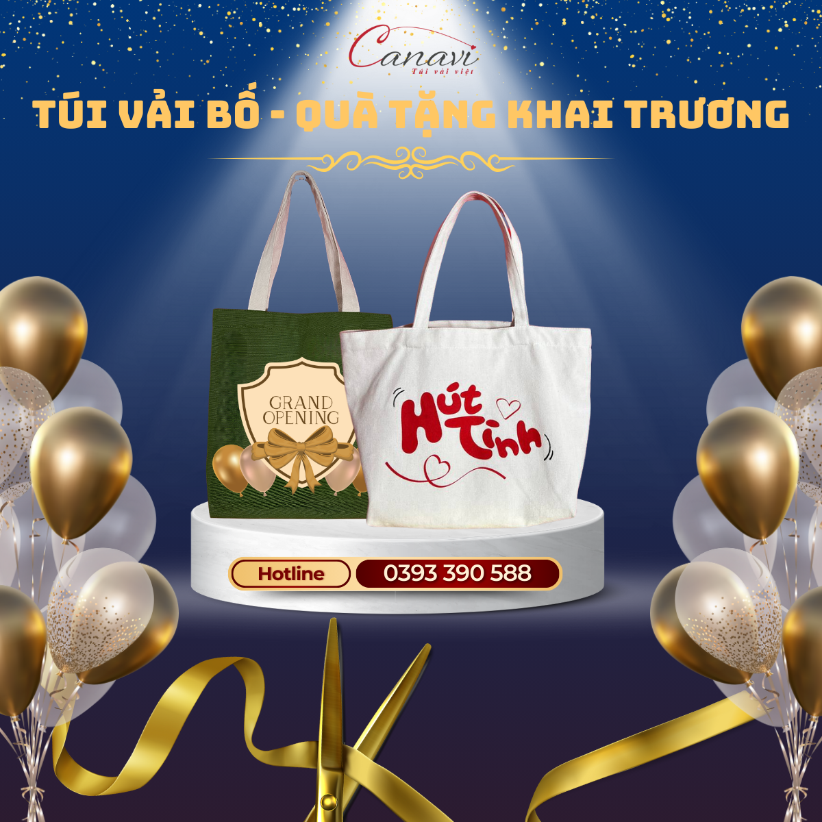 Túi vải bố - quà khai trương của doanh nghiệp