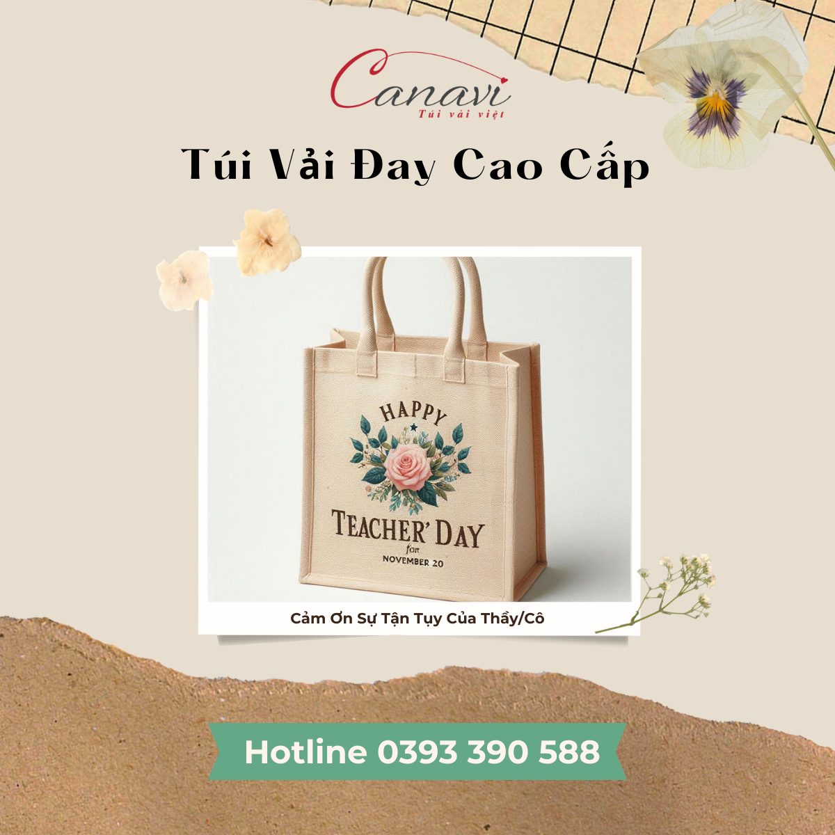 Túi Vải Đay Cao Cấp - Quà Tặng Sang Trọng Và Độc Đáo Cho Ngày 20/11