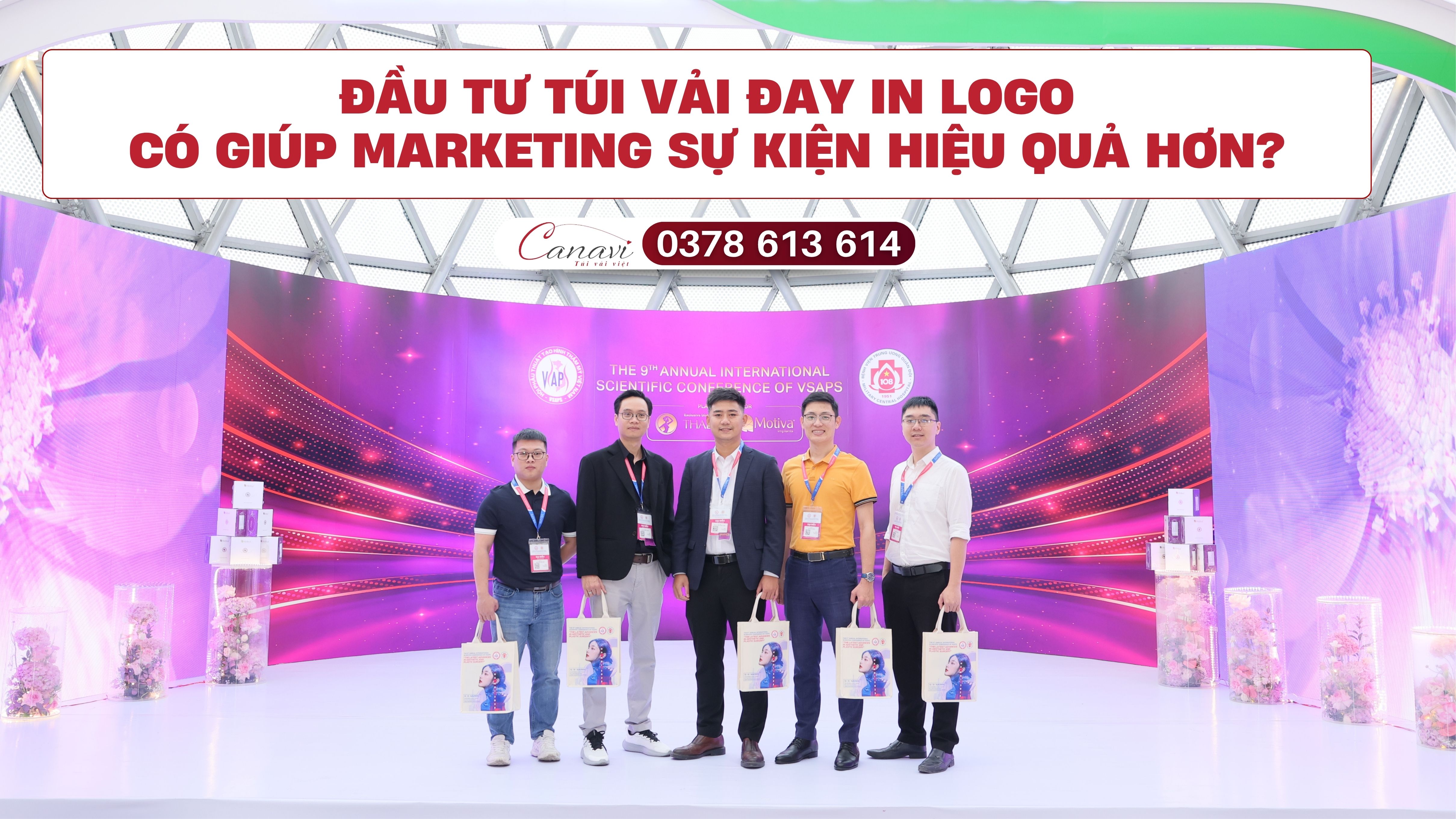 Đầu tư túi vải đay in logo giúp các gian hàng tại triển lãm, hội chợ marketing hiệu quả hơn?