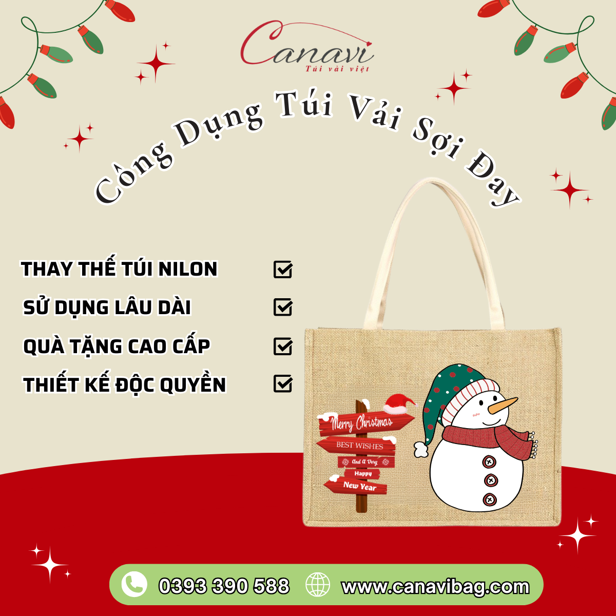 Công dụng của túi vải đay linen