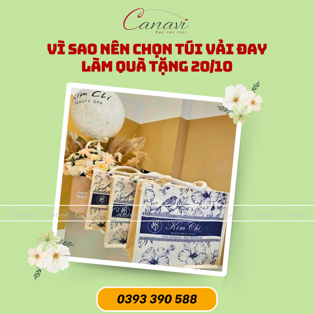 Vì sao lĩnh vực làm đẹp nên chọn túi vải đay làm quà tặng 20/10
