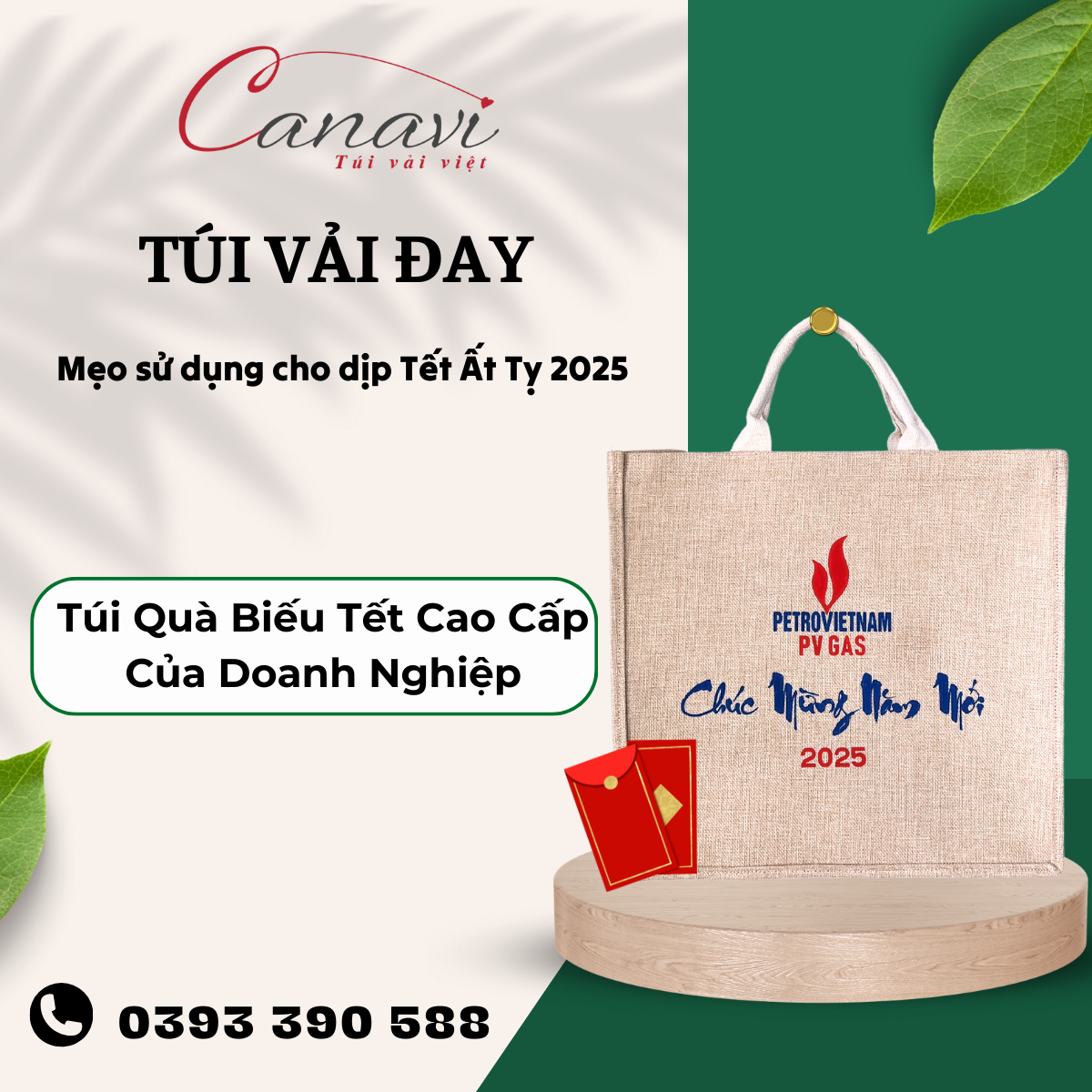 Tham khảo mẹo dùng túi vải đay vào dịp Tết