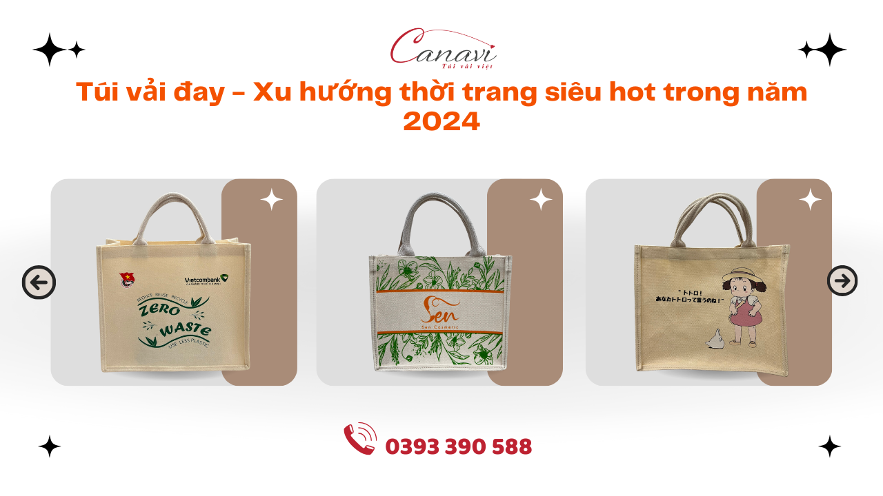 Túi vải đay - Xu hướng thời trang siêu hot trong năm 2024