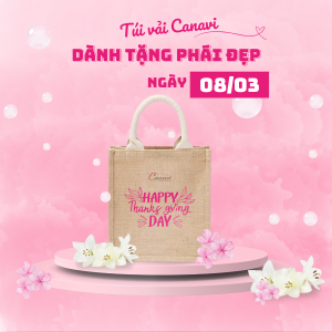 Túi Vải Đay (Linen) TVĐWD02 - Quà Tặng 8/3