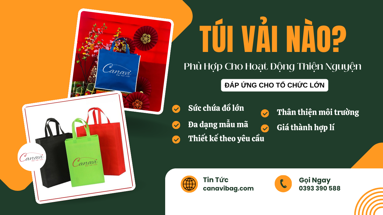 Lựa chọn mẫu túi vải phù hợp cho hoạt động thiện nguyện