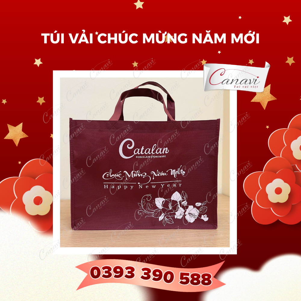 Túi vải chúc mừng năm mới