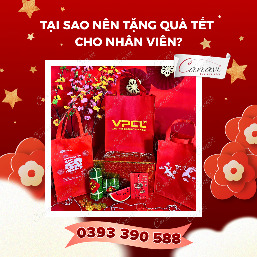 Tại sao nên tặng túi đưng quà Tết vải không dệt cho nhân viên?