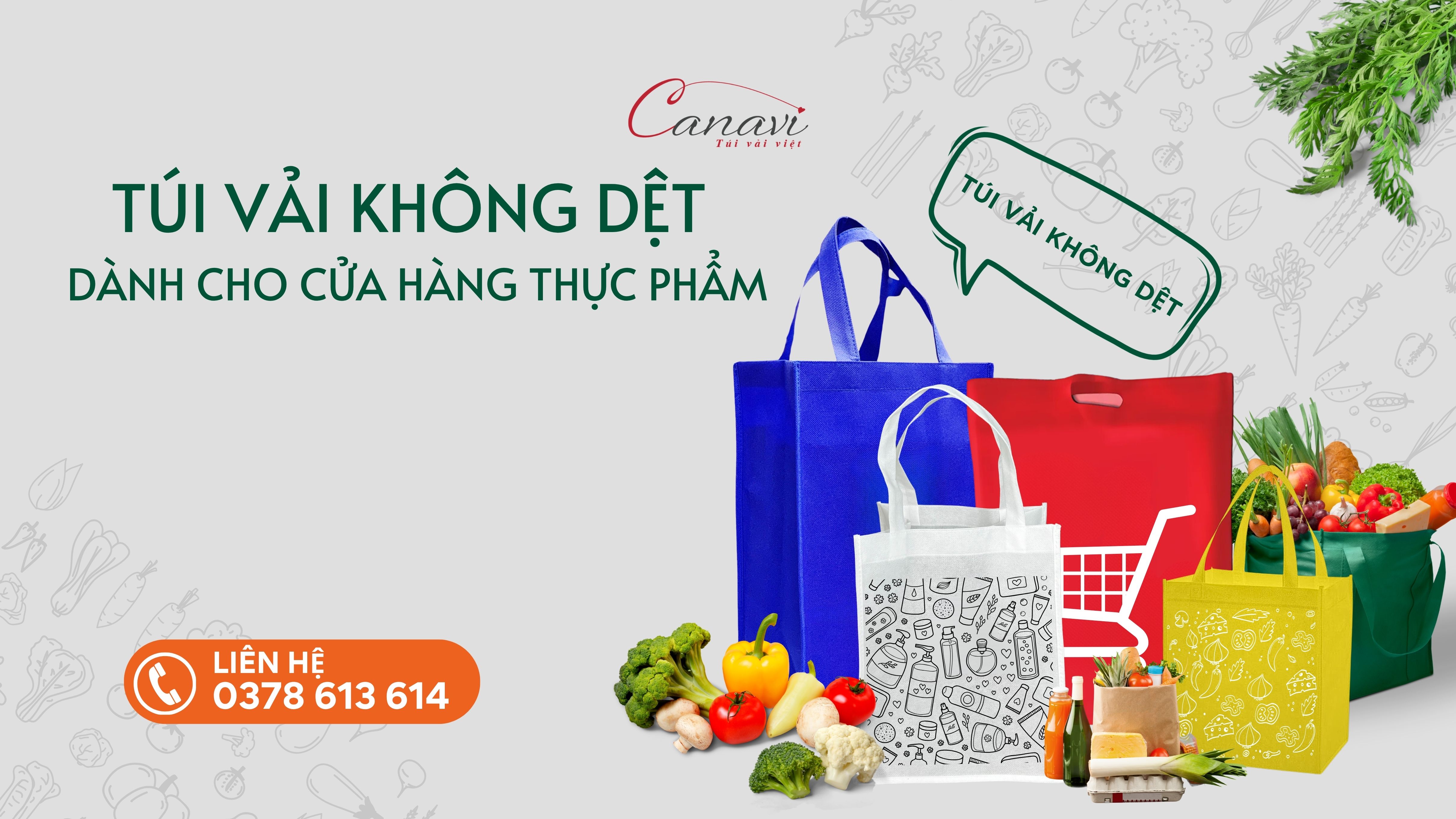 TÚI VẢI KHÔNG DỆT - LỰA CHỌN BẢO VỆ MÔI TRƯỜNG MÀ CỬA HÀNG THỰC PHẨM TƯƠI NÊN BIẾT