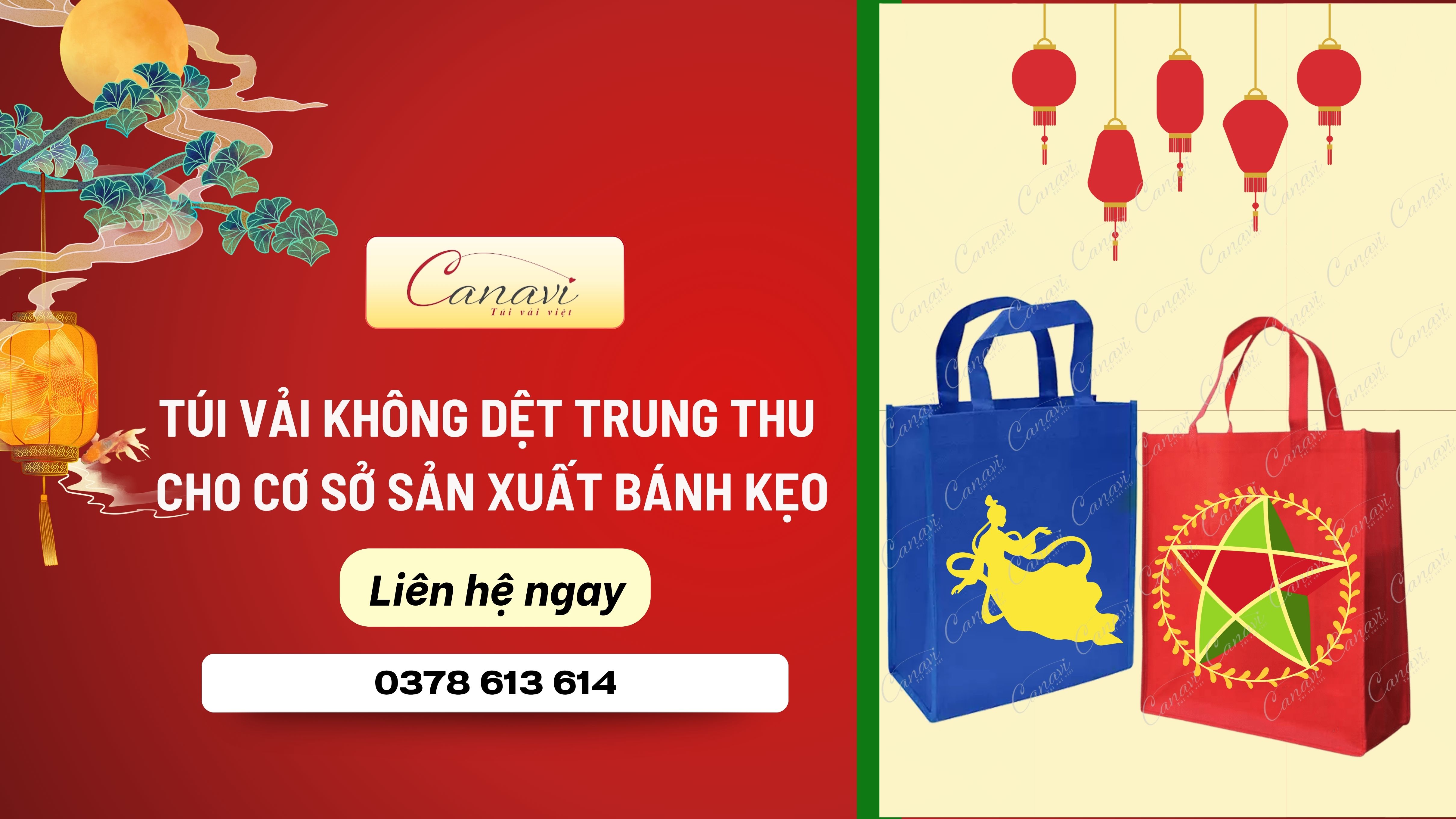 Đặt Ngay Túi Vải Không Dệt Cho Cơ Sở Sản Xuất Bánh Kẹo Dịp Lễ Trung Thu 2025