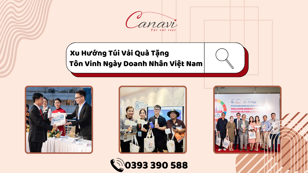 Xu hướng túi vải quà tặng tôn vinh ngày doanh nhân Việt Nam 13/10
