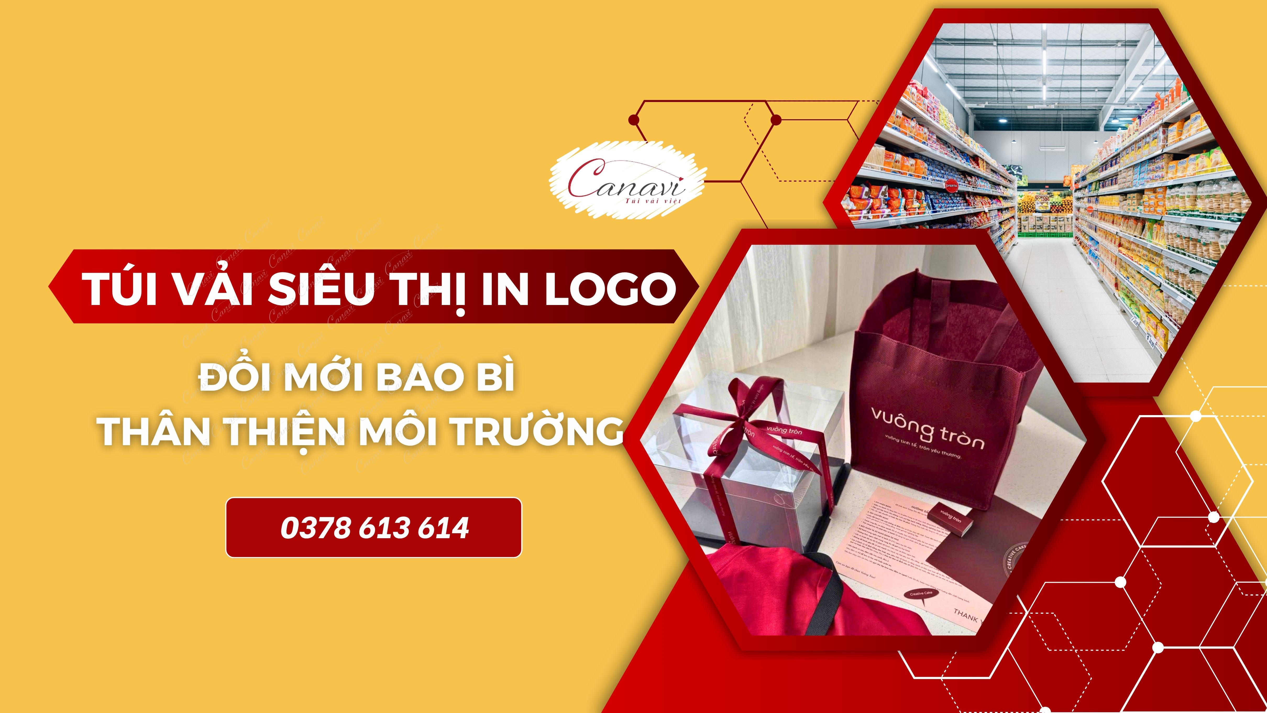 Túi Vải Siêu Thị In Logo - Xu Hướng Đổi Mới Bao Bì Thân Thiện Môi Trường Chất Lượng