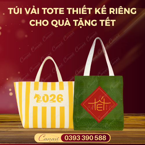 Công dụng của túi tote vải bố canvas đưng giỏ quà tết