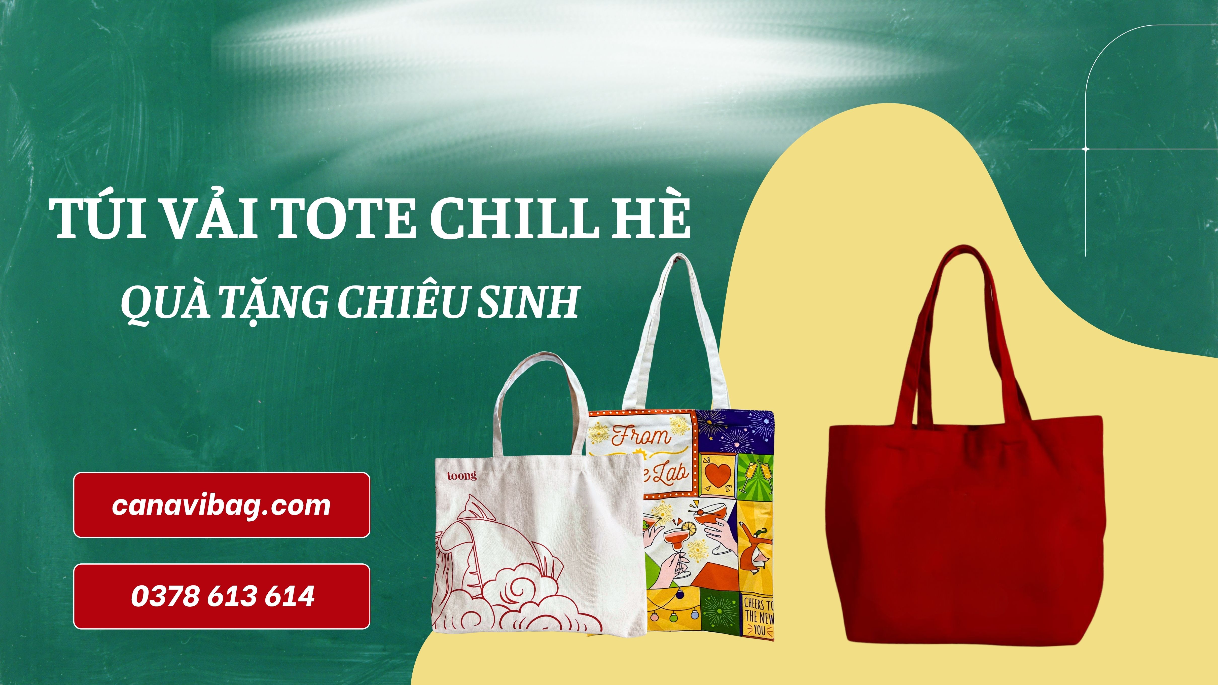 Túi vải tote chill hè - Quà tặng chiêu sinh nổi bật cho lớp năng khiếu 