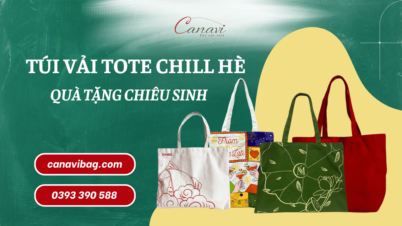Túi vải tote chill hè - Quà tặng chiêu sinh nổi bật cho lớp năng khiếu 