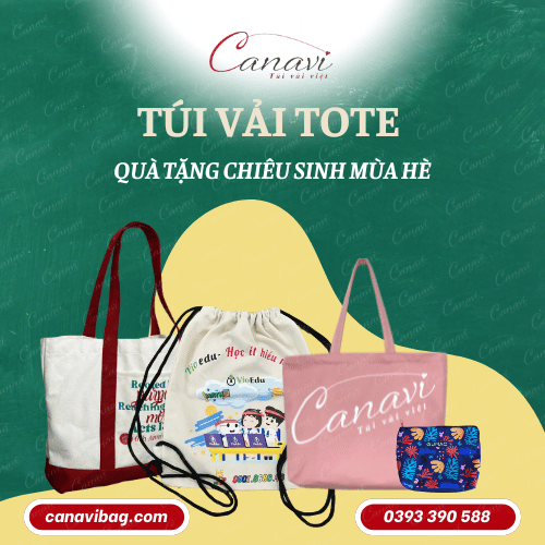 Túi vải tote in logo - Chiêu sinh lớp học hè có gì mà nên chạy chương trình tặng quà?