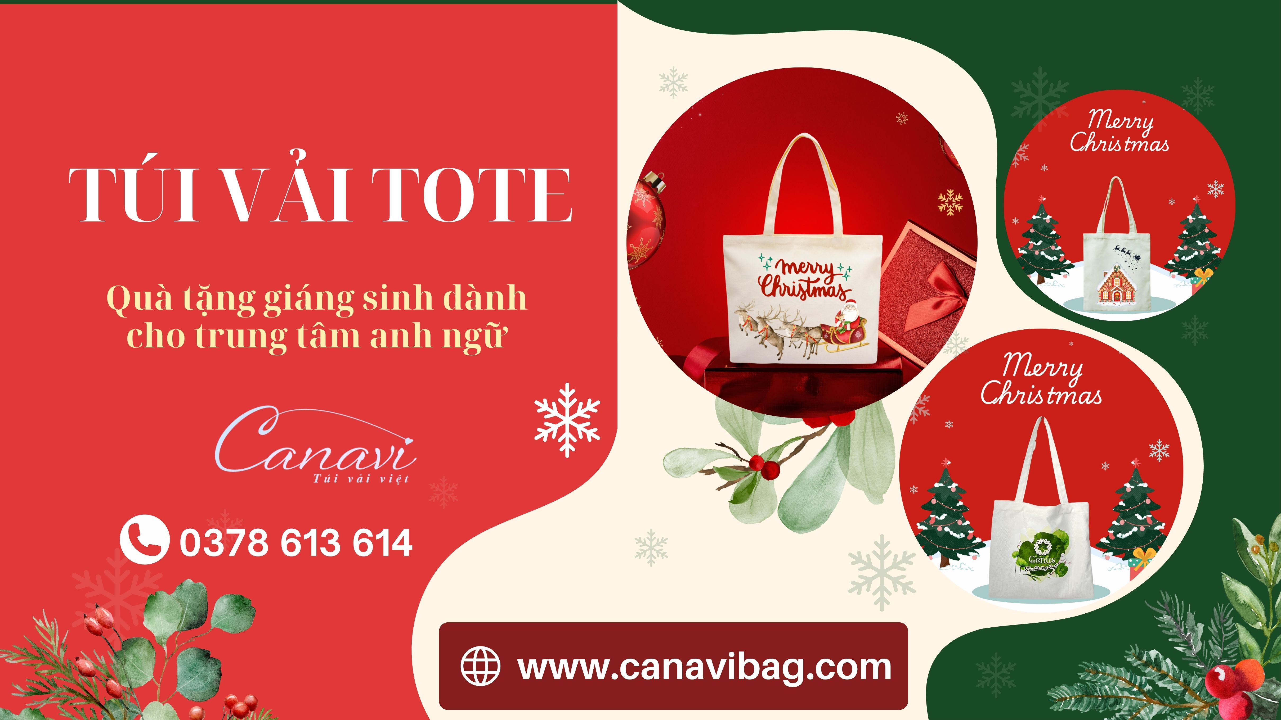 Túi Vải Tote – Quà Tặng Độc Đáo Dip Giáng Sinh Dành Cho Trung Tâm Anh Ngữ
