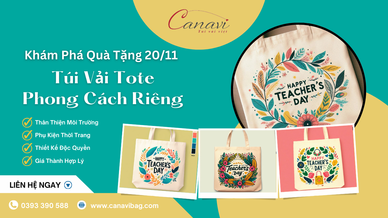 Khám Phá Quà Tặng 20/11 – Túi Vải Tote Mang Phong Cách Riêng