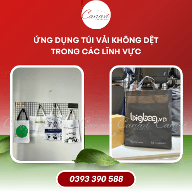 Ứng dụng túi vải không dệt trong các lĩnh vực