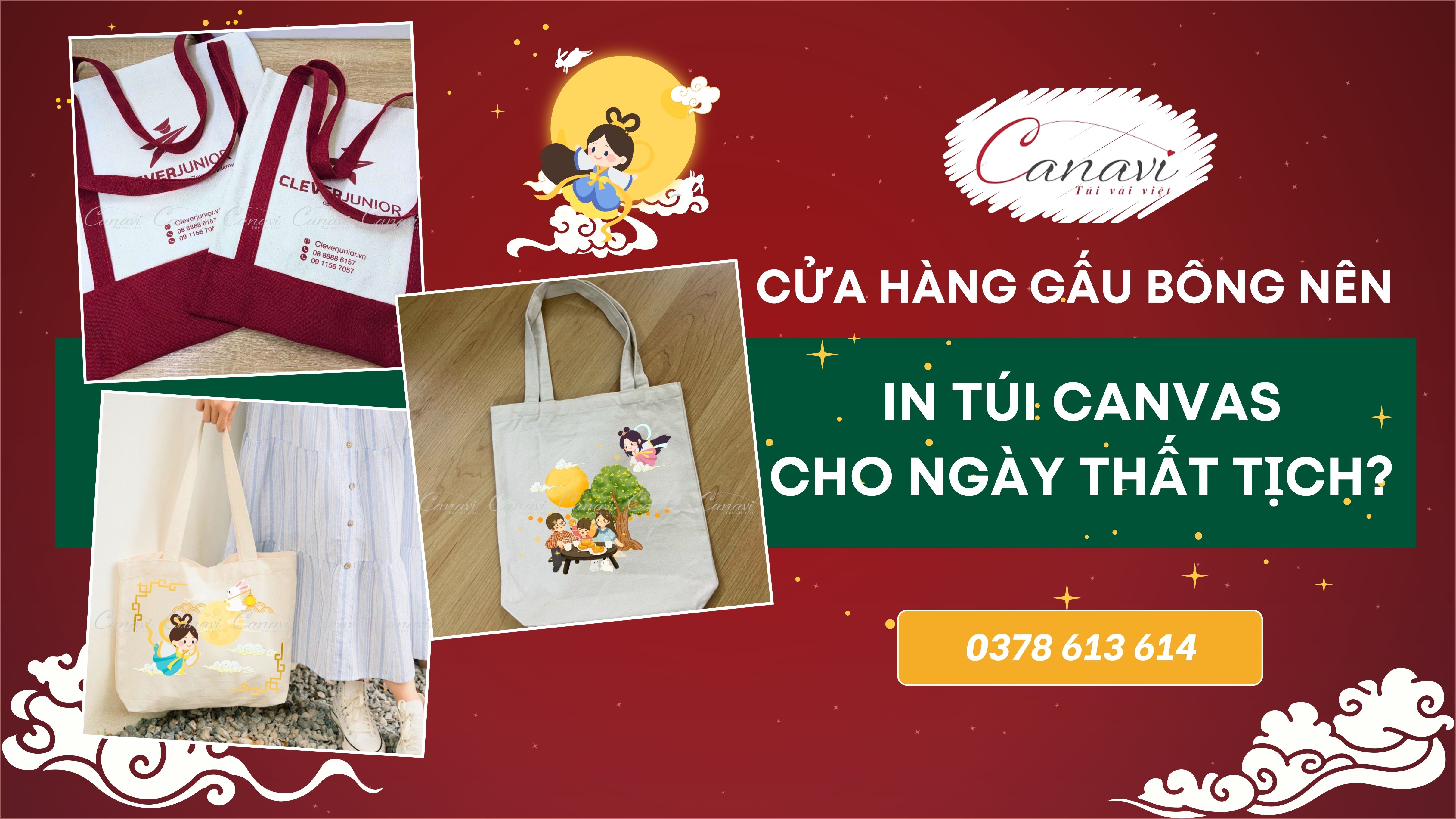 Vì Sao Cửa Hàng Gấu Bông Nên Đặt In Túi Canvas Cho Ngày Thất Tịch