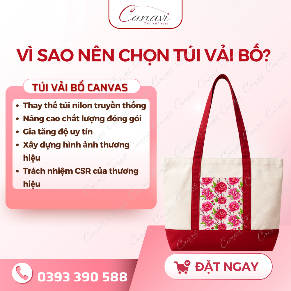 Vì sao cửa hàng thời trang nên chọn túi vải bố cho dịp 20/10?