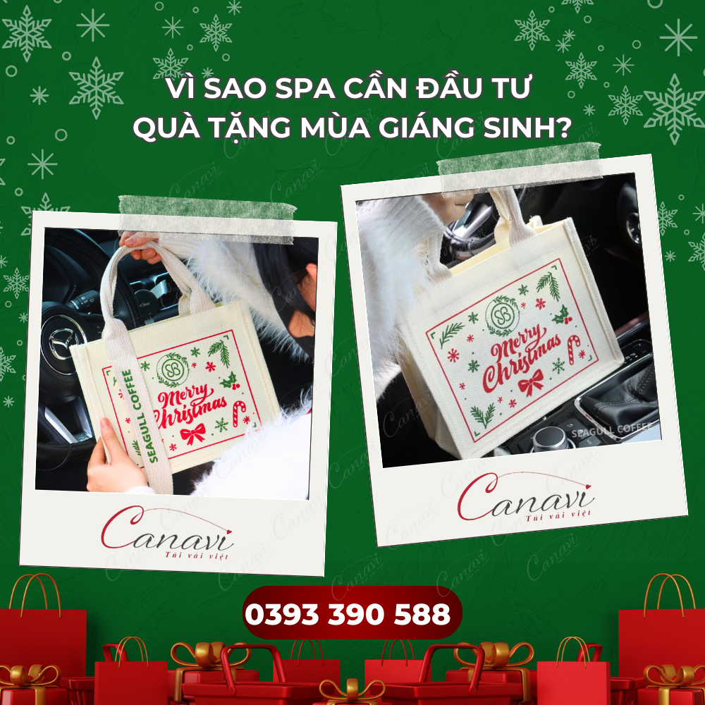 Vì sao Spa cần đầu tư túi đay làm quà tặng mùa Giáng Sinh?