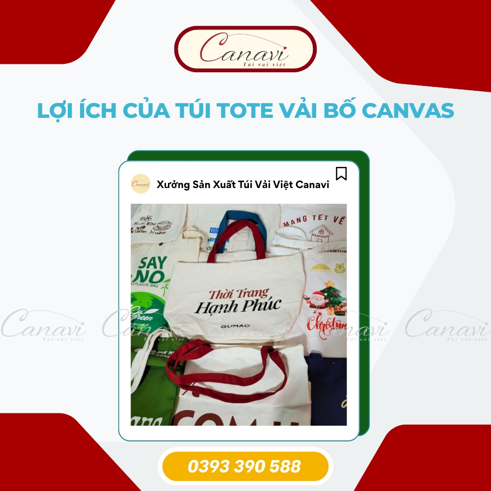 Những lợi ích cụ thể mà túi vải tote mang lại cho sự kiện công đoàn