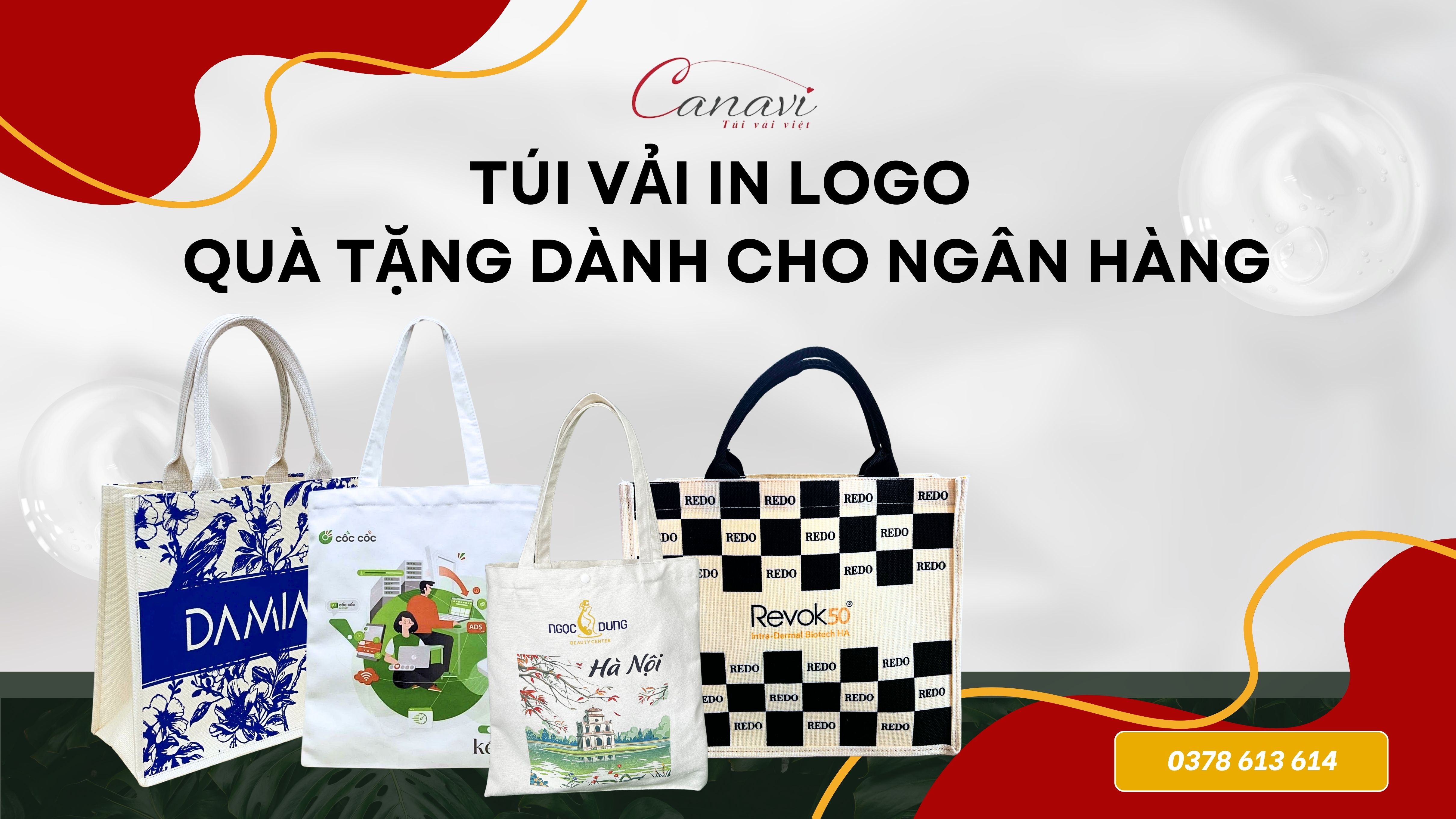 VÔ VÀN MẪU TÚI VẢI THIẾT KẾ ĐỘC ĐÁO CHO QUÀ TẶNG NGÂN HÀNG