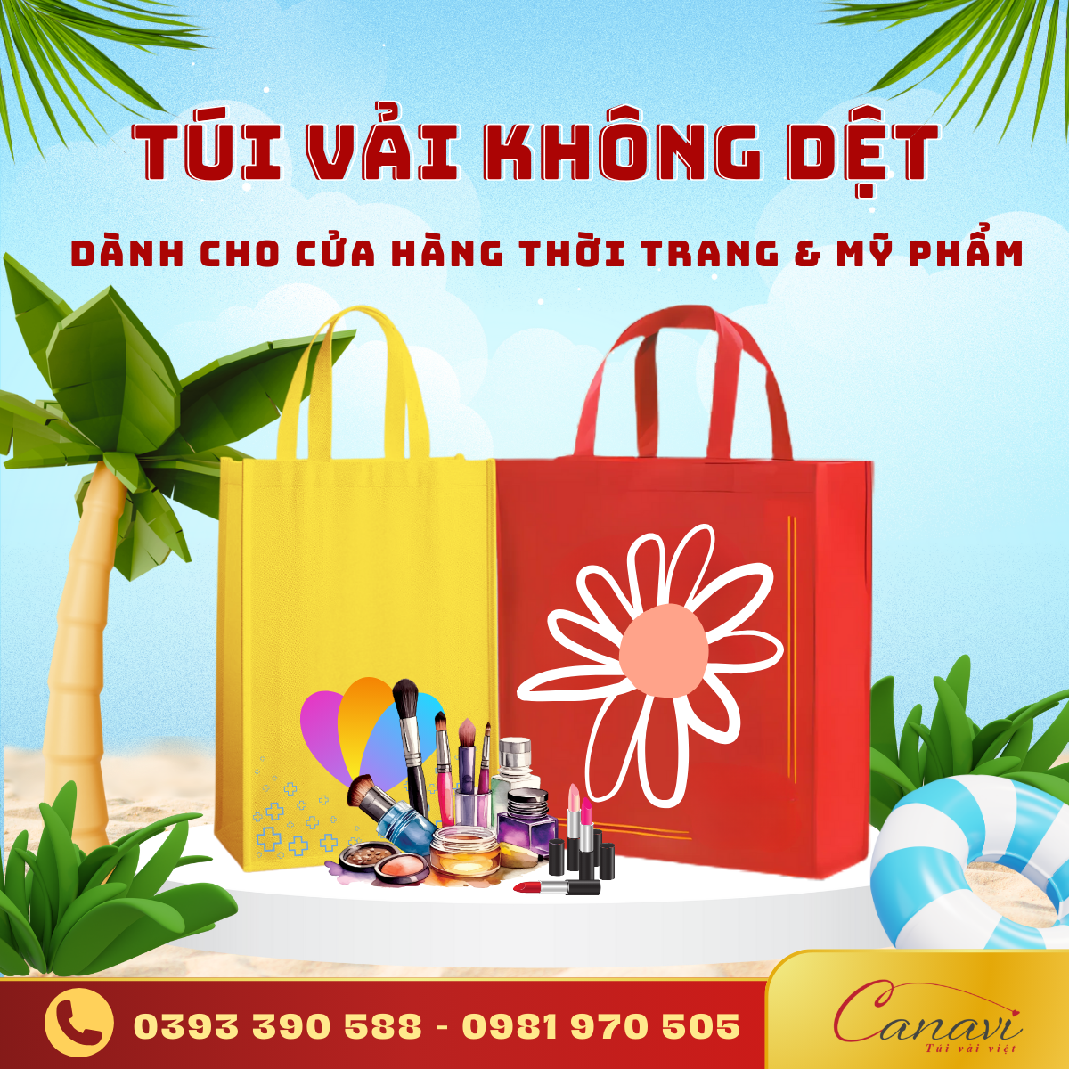 Mẫu túi vải không dệt lý tưởng dành cho từng thương hiệu - thời trang mỹ phẩm