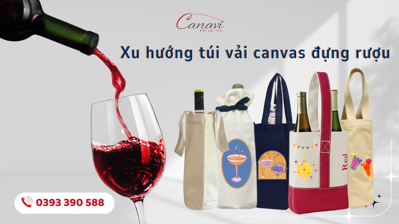 Xu hướng túi vải canvas đựng rượu dành cho các công ty rượu