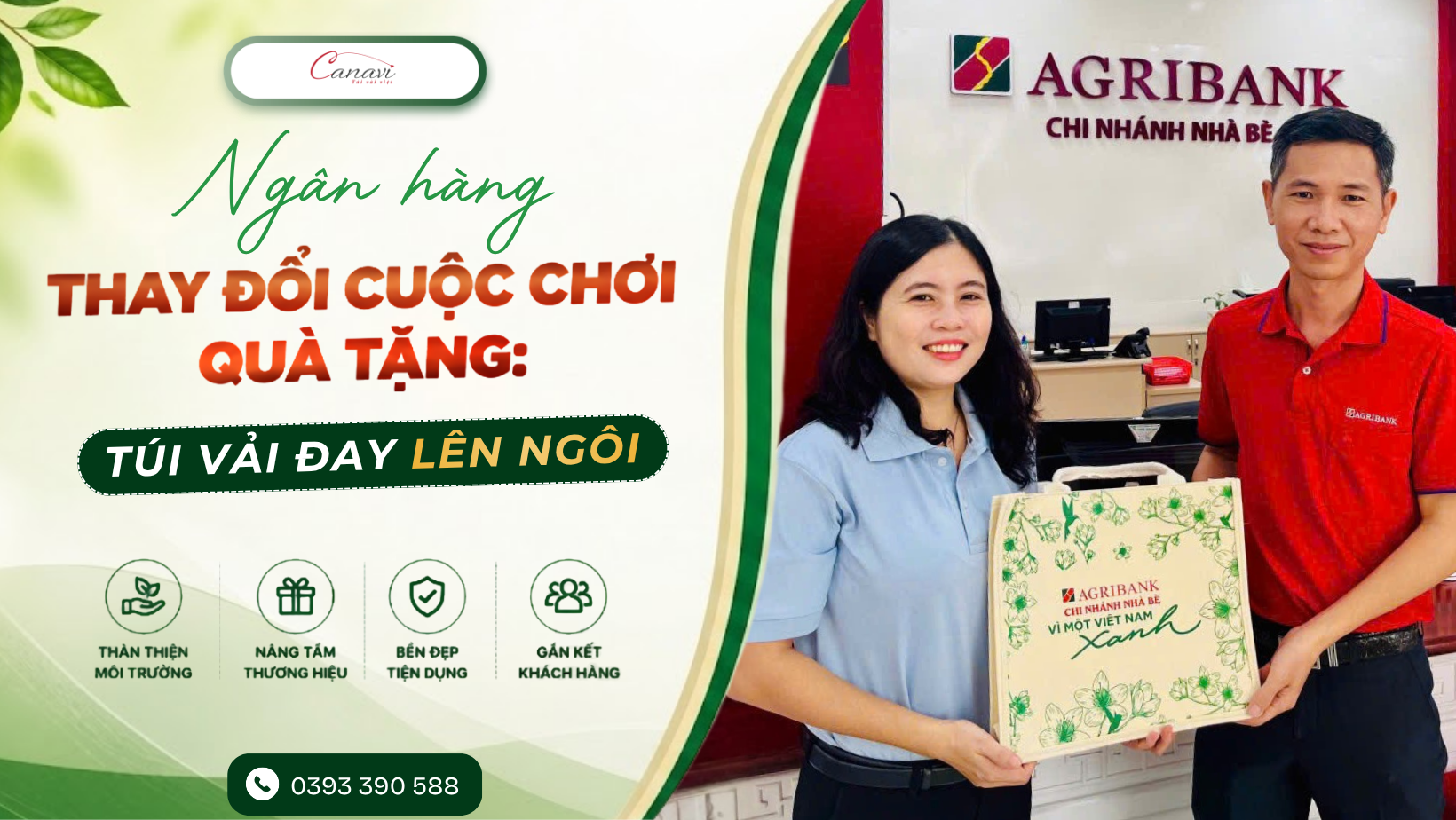 Xu Hướng Xanh 2026 - Ngân Hàng Thay Đổi Cuộc Chơi Quà Tặng: Túi Vải Đay Lên Ngôi