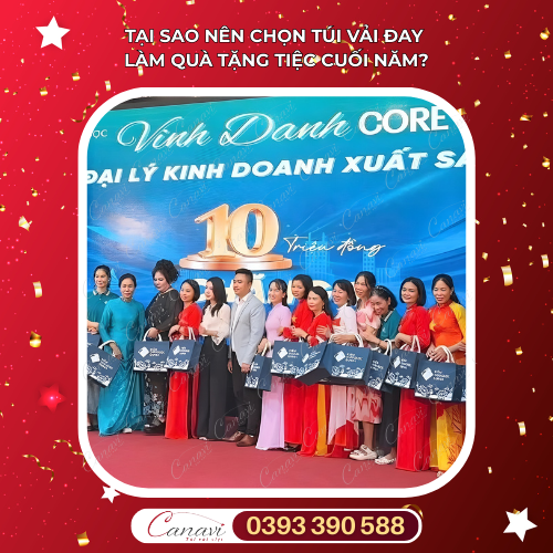 Tại sao nên chọn túi vải đay làm quà tặng Year End Party?