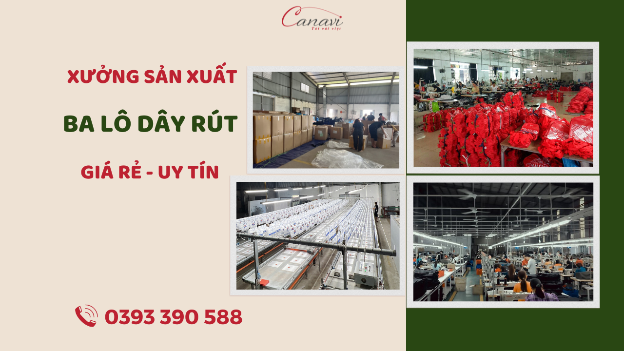 Canavi - Xưởng sản xuất balo dây rút theo yêu cầu giá rẻ