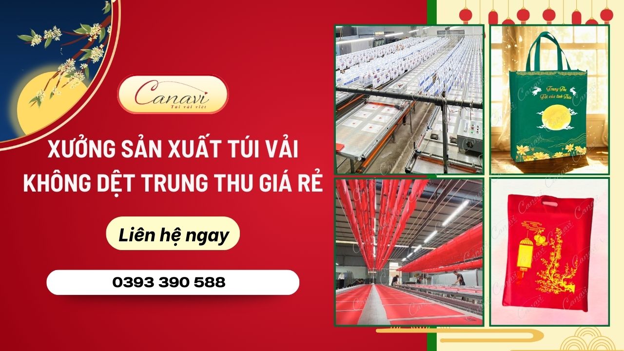 Xưởng sản xuất trực tiếp túi vải không dệt đựng bánh Trung Thu