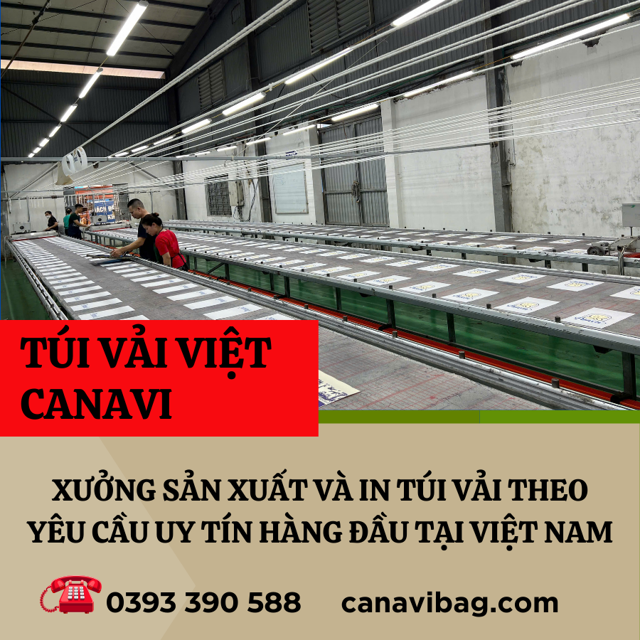 Canavi - Xưởng sản xuất và in bao bì túi vải theo yêu cầu chất lượng cao